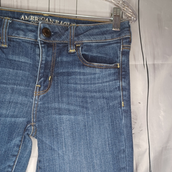 American Eagle Blue Skinny Jeggins Super Super Stretch - Picture 3 of 13